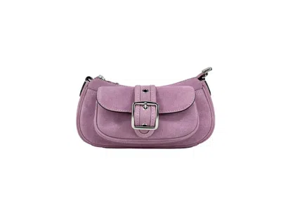 Coach Mini Ashton Suede Shoulder Bag Purse In Purple