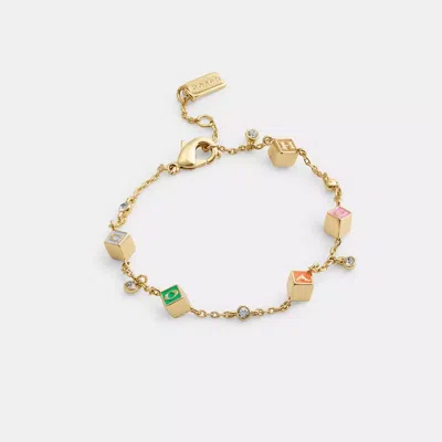 Coach Mini Block Letters Bead Bracelet