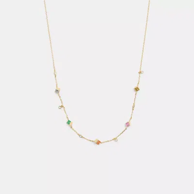 Coach Mini Block Letters Bead Necklace