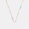 Coach Mini Bow Necklace In Yellow