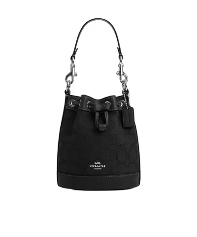 Coach Mini Bucket Bag In Black