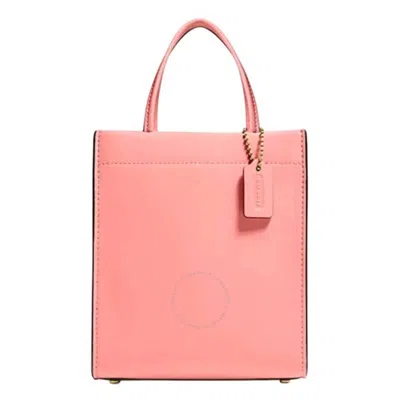 Coach Mini Cashin Leather Tote Bag In Gray