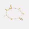 Coach Mini Cat Pearl Charms Bracelet In Multi