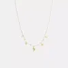 Coach Mini Cat Pearl Charms Necklace In Gold