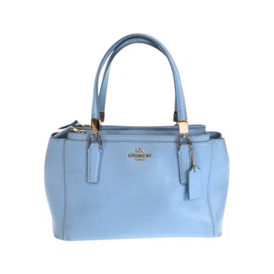Coach Mini Christie Carryall Leather Tote In Blue
