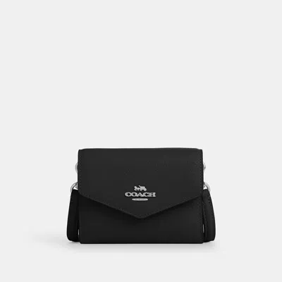 Coach Mini Envelope Wallet With Strap In Black