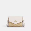 Coach Mini Envelope Wallet With Strap In Signature Canvas In Beige
