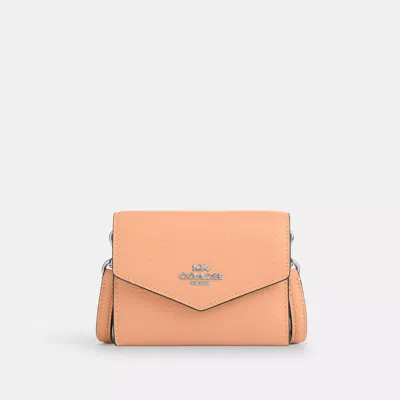 Coach Mini Envelope Wallet With Strap In Orange