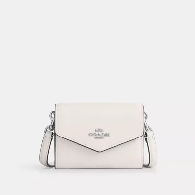 Coach Mini Envelope Wallet With Strap In White