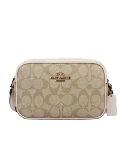 Coach Mini Jamie Logo Shoulder Bag In Nude