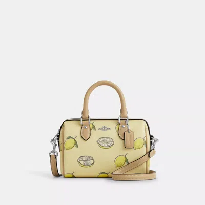 Coach Mini Rowan Crossbody Bag With Lemon Print
