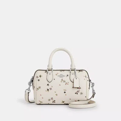 Coach Mini Rowan Crossbody Bag With Star Print In White
