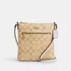 Coach Mini Rowan File Bag In Signature Canvas In Beige