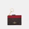 Coach Mini Skinny Id Case In Signature Canvas In Multi