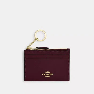 Coach Mini Skinny Id Case In Red
