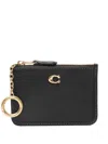 Coach Mini Skinny Id Leather Wallet In Schwarz