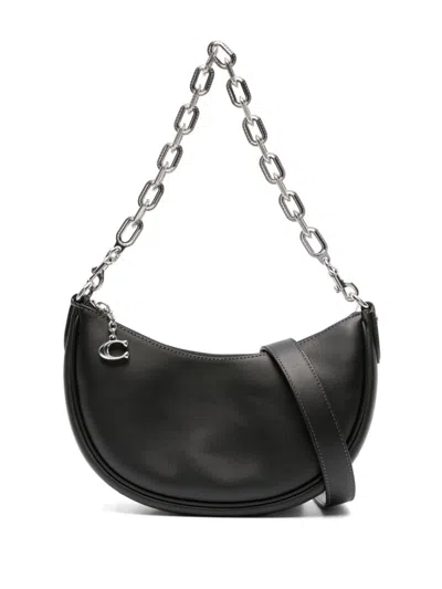 Coach Mira Leather Shoulder Bag In Black