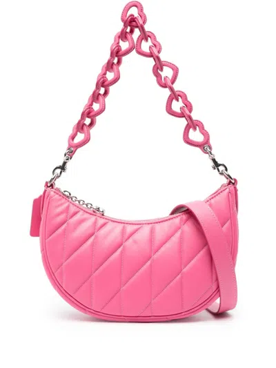 Coach Mira Quilted-leather Shoulder Bag In Pink
