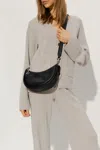 Coach Crescent Glovetanned Leather Shoulder Bag In Black
