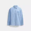 Coach Mix Media Shirt In Blue