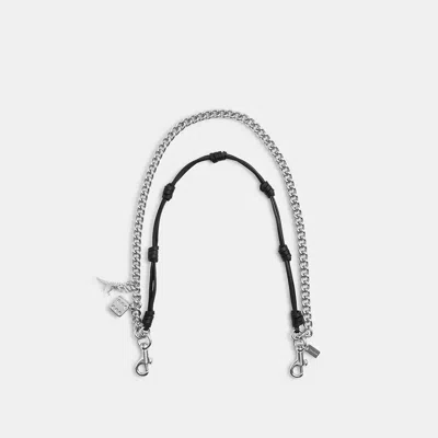 Coach Mixed Strap Charm In Black