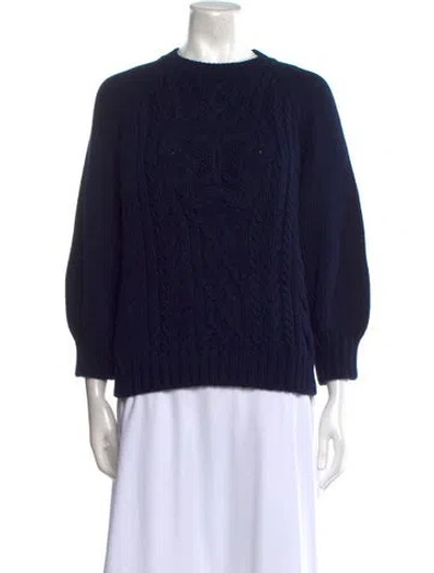 Pre-owned Coach Mock Neck Sweater In Blue