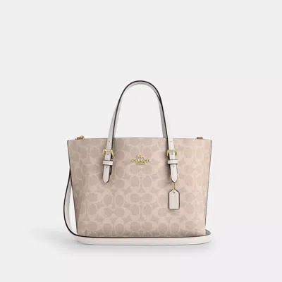 Coach Mollie Tote Bag 25 In Signature Canvas In Beige