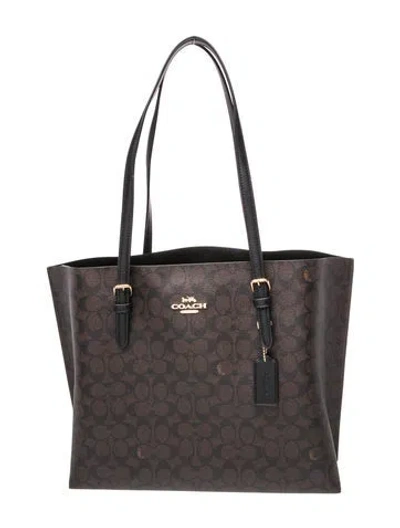 Pre-owned Coach Mollie Tote In Brown