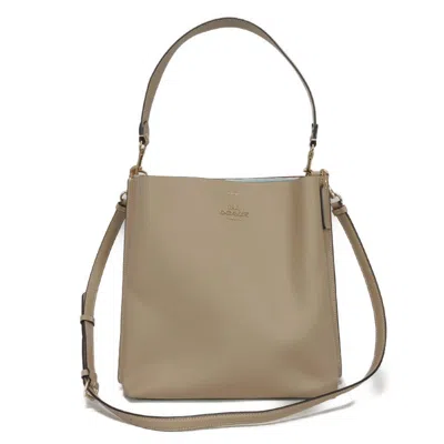 Coach Molly Bucket Bag Double Face Leather Shoulder Bag In Sand