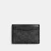 Coach Money Clip Card Case In Signature Canvas In Charcoal
