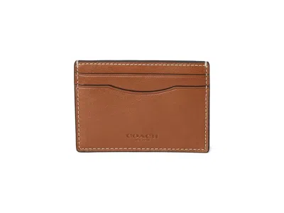 Coach Money Clip Card Case Wallet Handbags Redwood: One Size In Brown