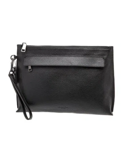 Pre-owned Coach Monili Clutch In Black
