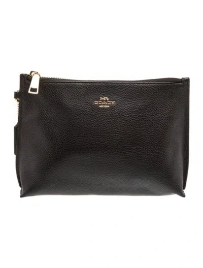 Pre-owned Coach Monili Clutch In Black