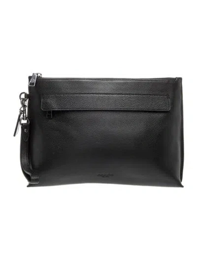 Pre-owned Coach Monili Clutch In Black