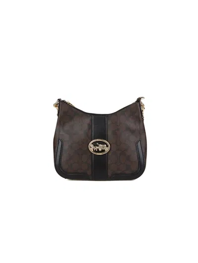 Coach Monogram Canvas Crossbody Bag In Brown