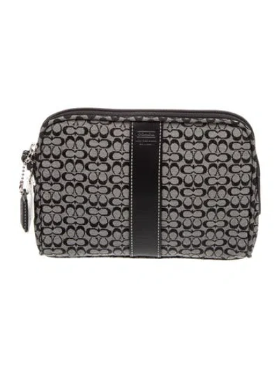 Pre-owned Coach Monogram Clutch In Black