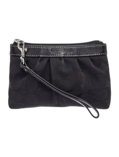 Pre-owned Coach Monogram Clutch In Black