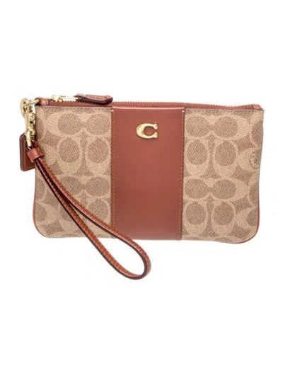 Pre-owned Coach Monogram Clutch In Brown