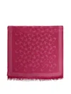 Coach Monogram Frayed Scarf In Multi