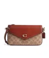 Coach Monogram-pattern Crossbody Bag In Brown