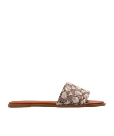 Coach Monogram-print Leather Sandals