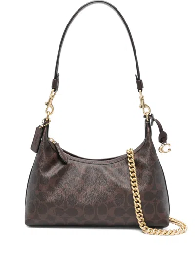 Coach Juliet 25 Signature Canvas Maple Shoulder Bag In Brown