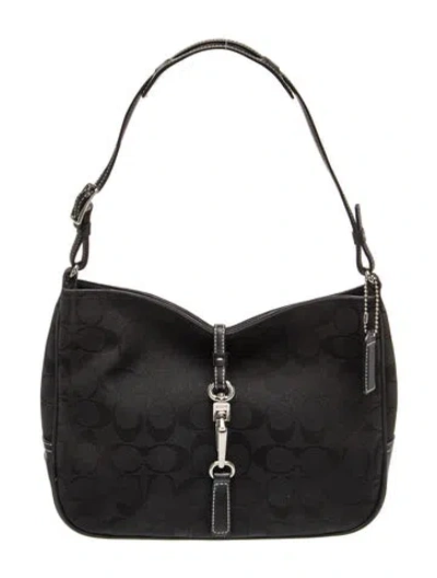 Pre-owned Coach Monogram Shoulder Bag In Black