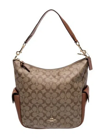 Pre-owned Coach Monogram Shoulder Bag In Brown
