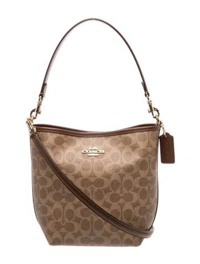 Pre-owned Coach Monogram Shoulder Bag In Brown