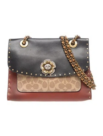 Pre-owned Coach Monogram Shoulder Bag In Brown