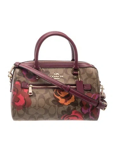 Pre-owned Coach Monogram Top Handle Bag In Neutrals