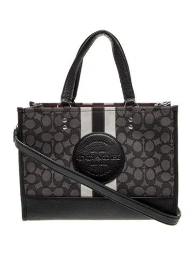 Pre-owned Coach Monogram Top Handle Bag W/ Tags In Black