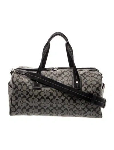 Pre-owned Coach Monogram Weekender Bag In Black