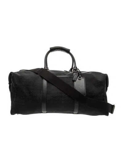 Pre-owned Coach Monogram Weekender Bag In Black